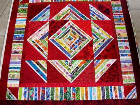 Finely Finished Quilts - roman strips pattern using selvages Scrappy ...