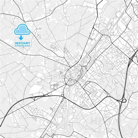 Vector PDF map of Halle, Belgium - HEBSTREITS Sketches | Map, Map ...