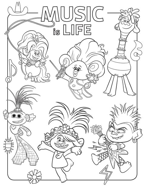 Trolls World Tour coloring pages - YouLoveIt.com