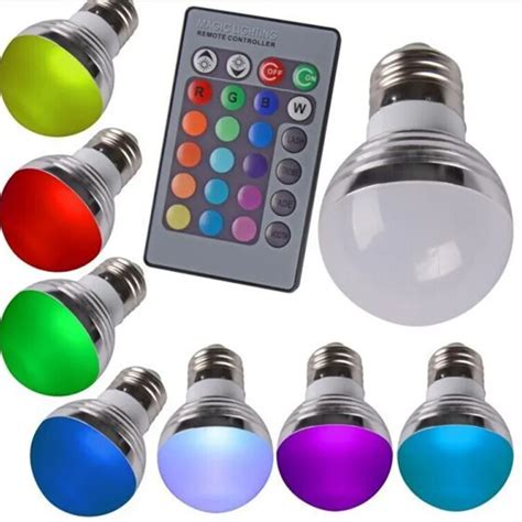 Color changing led light bulb 3w full set of energy saving lamp ...