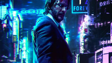 Cyberpunk 2077 Wallpaper 4K, John Wick, Keanu Reeves