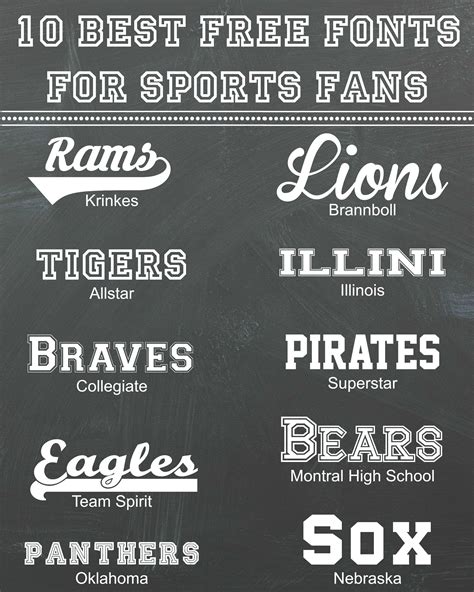 10 Best Free Fonts for Sports Fans - Rosewood and Grace