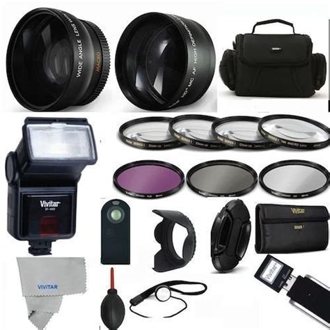 Full Accessory KIT for Canon EOS Rebel. Wide Angle Lens TELEPHOTO Zoom ...