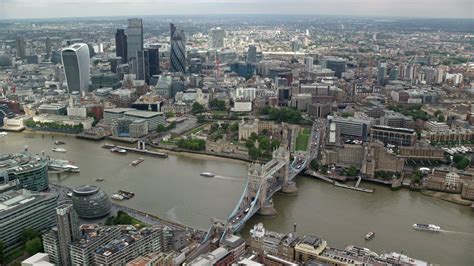 5.5K stock footage aerial video of the Tower of London, Tower Bridge ...