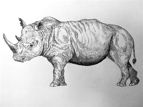 Noah's ART on Instagram: “Sketch "Rhino" #lineart #blackandwhite #black ...