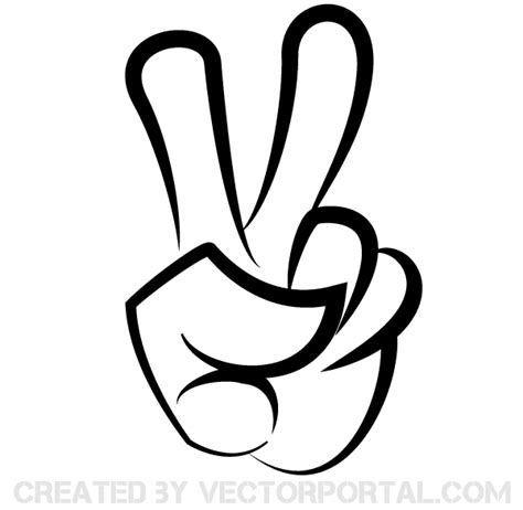 Victory Sign Vector Image | Graffiti drawing, Silhouette clip art ...