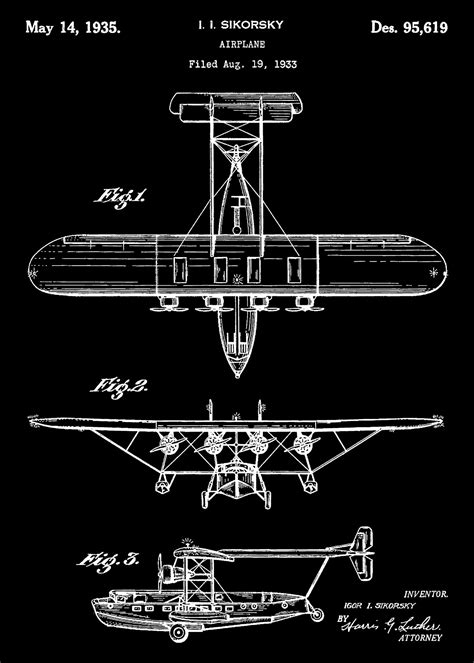 1935 Vintage Airplane Patent Free Stock Photo - Public Domain Pictures