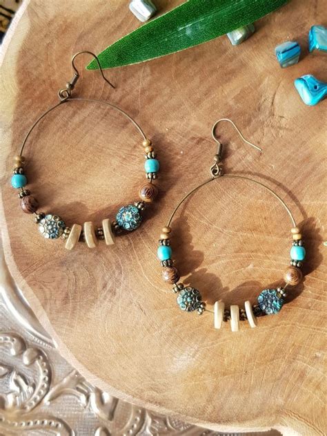 Earrings Besakih / Bohemian style / boho / Bali / handmade / gift ...