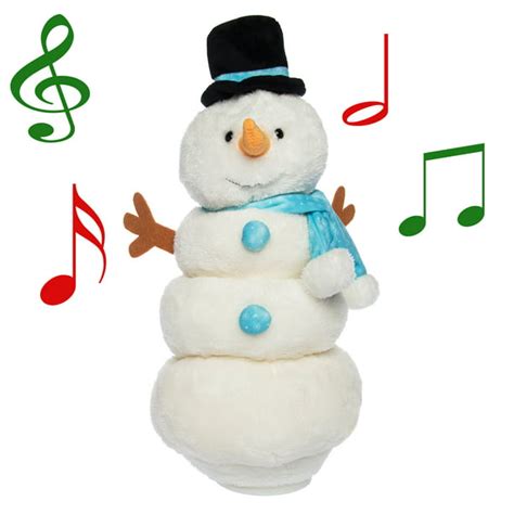 Simply Genius Singing Dancing Snowman, Animated Christmas Plush ...