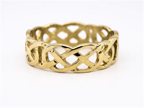 Open work Celtic ring 9ct yellow Gold Size S | Ladies | Celtic Gold