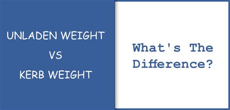 The Difference Between Unladen Weight And Kerb Weight - FVH&R