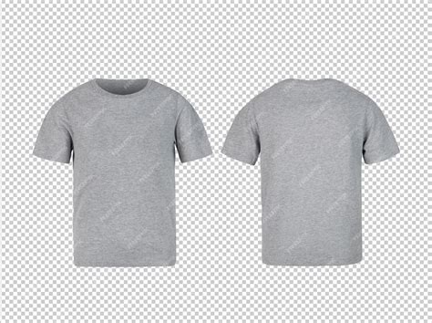 Premium PSD | Grey kids t shirt front and back mockup