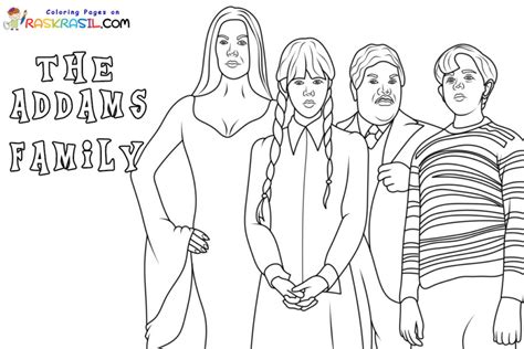 Wednesday Addams Coloring Page