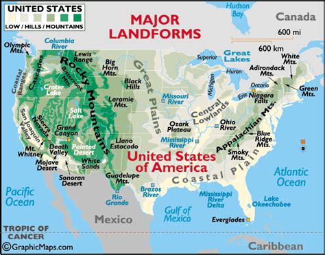 North America Map With Landforms - Fall Colors 2024