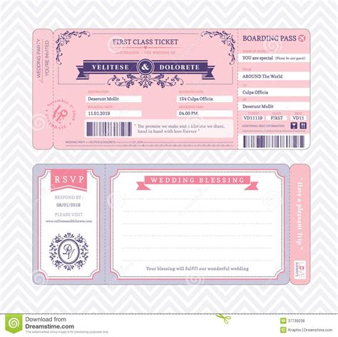 Plane Ticket Invitation Template