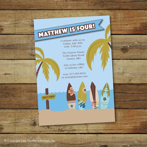 Printable Swim Party Invitations - Invitation Design Blog