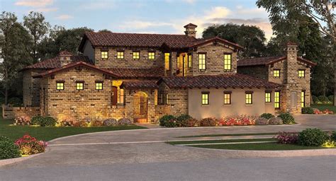 4 Bed Tuscan Masterpiece with Courtyard - 36522TX | Architectural ...