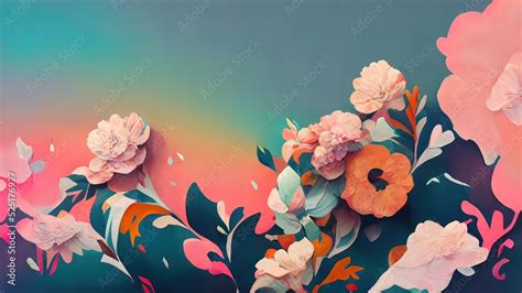 Floral background with soft pastel colors. 4K organic, colorful flowers ...