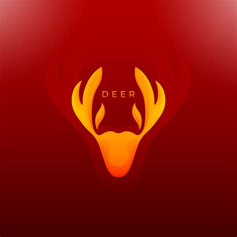 Vector Logo of a Deer Color Gradient Illustration. by Andi on Dribbble