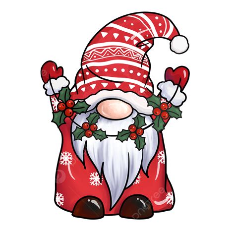 Christmas Cute Gnome Illustration, Christmas, Gnome, Santa Claus PNG ...