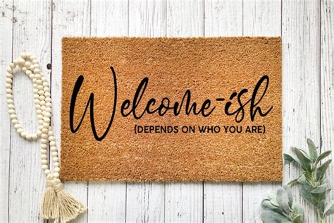 Welcome Ish Funny Doormat Welcome Mat Funny Door Mat | Etsy