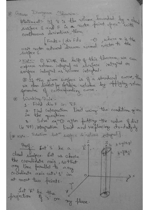 SOLUTION: Gauss divergence theorem proof and solved examples - Studypool