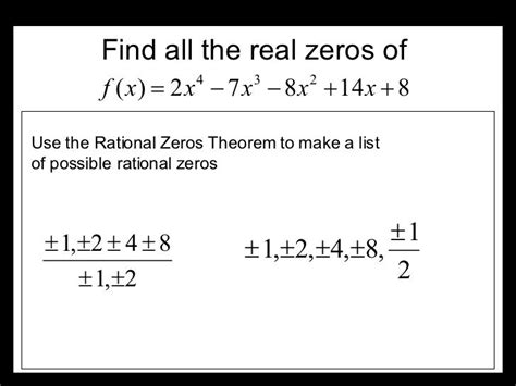 Finding All Real Zeros Of A Polynomial With Examples