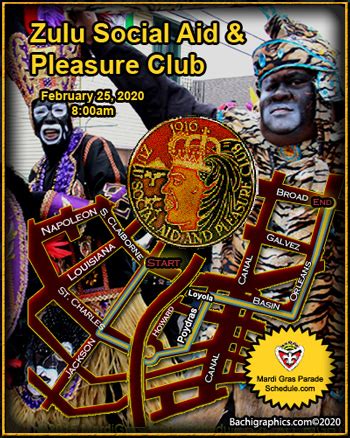 2024 Krewe of Zulu Social Aid and Pleasure Club New Orleans Mardi Gras ...