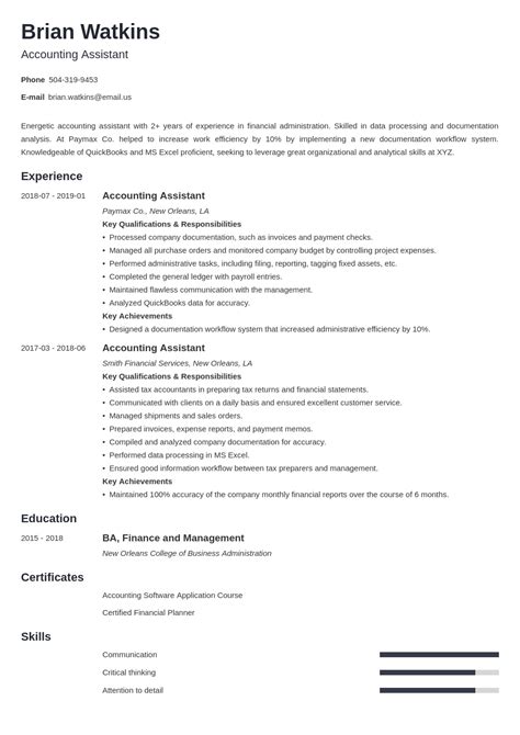 Accounting Assistant Resume: Sample, Job Description & Tips