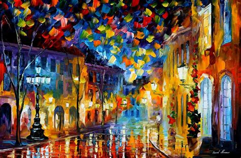 OLD PART OF TOWN — PALETTE KNIFE Oil Painting On Canvas By Leonid ...