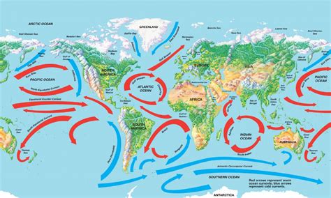 Atlantic Ocean Currents Map | Map of Atlantic Ocean Area