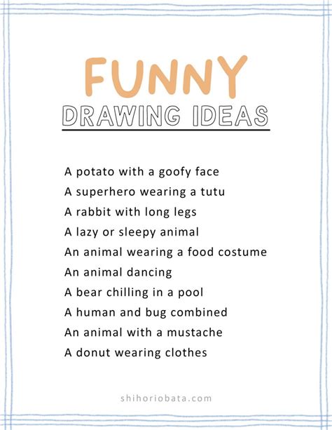 100+ Fun Creative Drawing Prompts (with Printable)