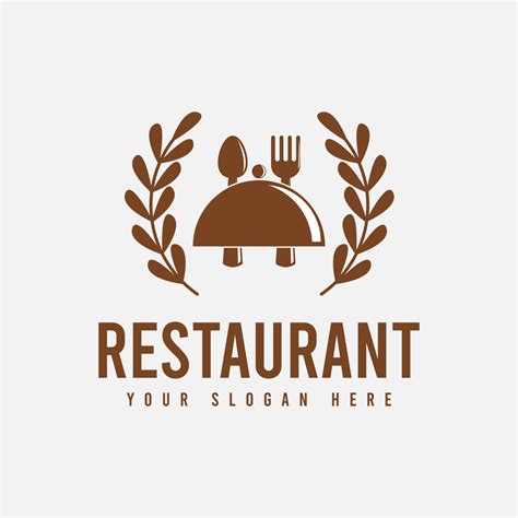 Simple and Clean Restaurant Logo Template Design in Brown Color ...