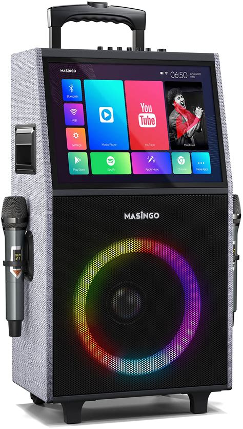 Buy MASINGO New Professional Karaoke Machine with Lyrics Display Screen ...