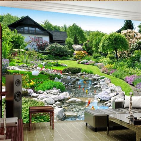 Beibehang 3D Wallpaper Customized 3D Wallpaper Garden View Room 3D ...