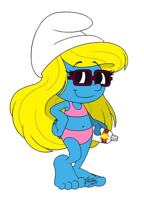 Smurfette's Bathing Suit | Smurfs drawing, Smurfs, Smurfette