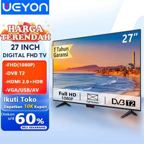 Jual Weyon Sakura TV LED 27 inch TV digital FULL HD ORIGINAL GARANSI 1 ...