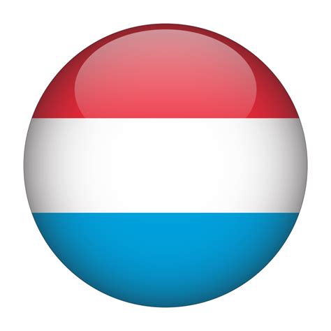 Luxembourg 3D Rounded Flag with Transparent Background 15089230 PNG