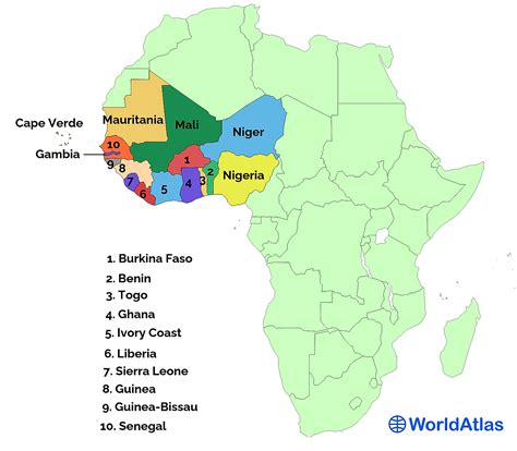 West African Countries - WorldAtlas