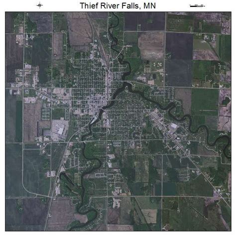 Aerial Photography Map of Thief River Falls, MN Minnesota