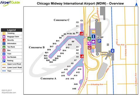 Chicago - Chicago Midway International (MDW) Airport Terminal Map ...