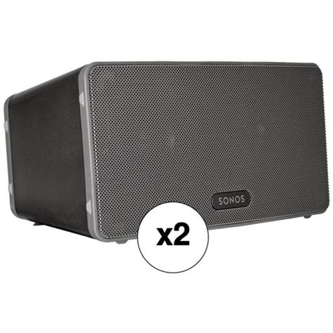 Sonos Play:3 Wireless Speaker Pair Kit (Black) B&H Photo Video