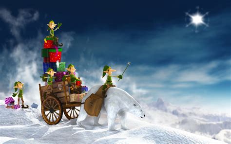 Christmas Polar Bear Wallpaper 07732 - Baltana