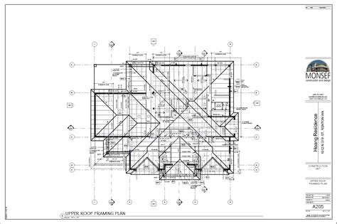 Monsef Donogh Design GroupHoang Residence - Sheet - A205 - UPPER ROOF ...