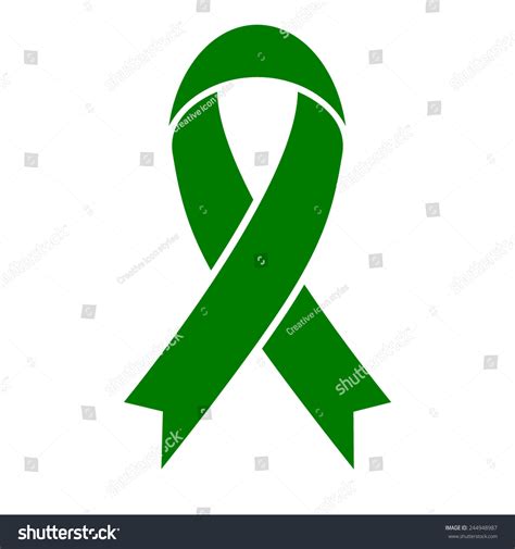 Green Awareness Ribbon Stock Vector 244948987 - Shutterstock