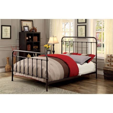 Metal California King size Platform Bed with Headboard & Footboard ...