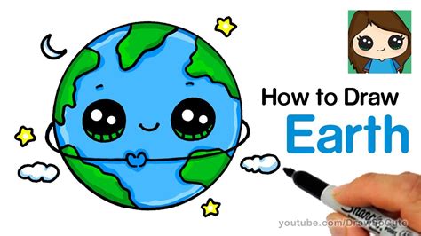 How to Draw Earth Easy and Cute