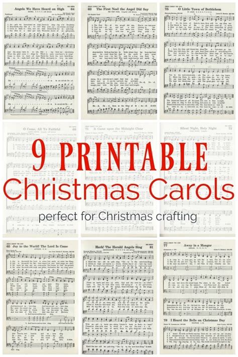 Free Printable Christmas Sheet Music For Crafts - FREE PRINTABLE TEMPLATES