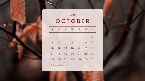 October 2021 Calendar Wallpapers | PixelsTalk.Net | Calendar wallpaper ...