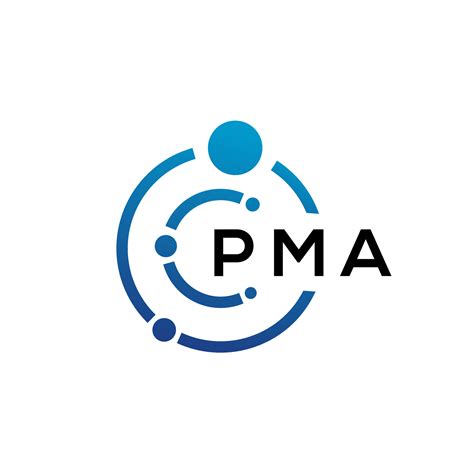 PMA letter technology logo design on white background. PMA creative ...